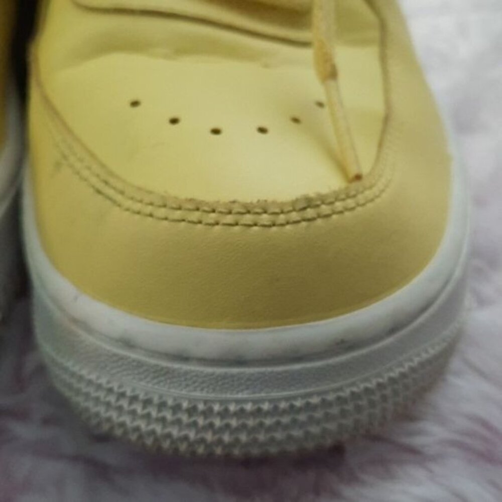 Nike Air Force 1 Yellow Neon Removable Swish Low Top Mens Sneakers Size 8.5 - Picture 13 of 16